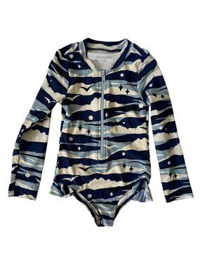 Maison Me by Maisonette Girls Long Sleeve Rashguard Swimsuit Size 4-5Y
